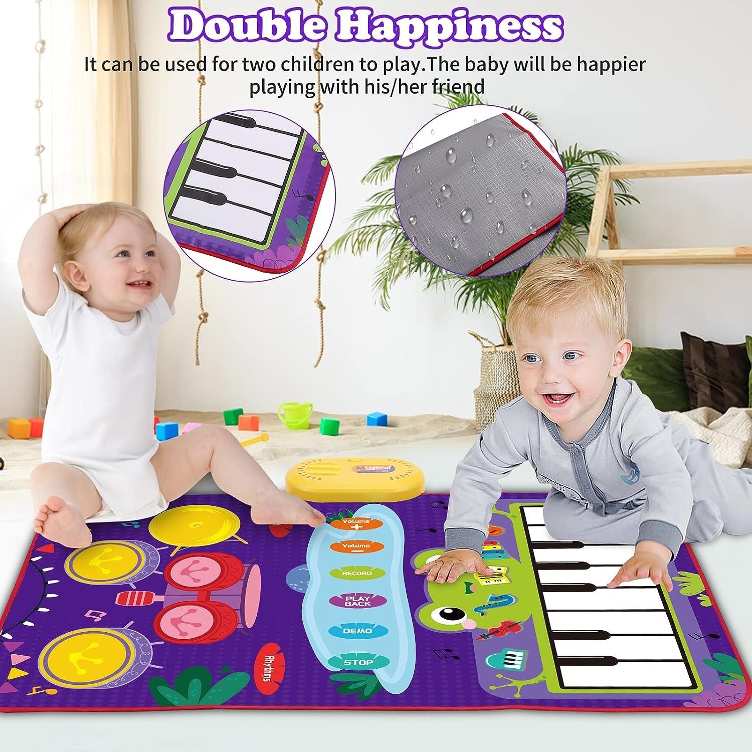 Mata Muzyczna 2 W 1 Z Pałeczkami Perkusyjnymi Dla Małych Dzieci