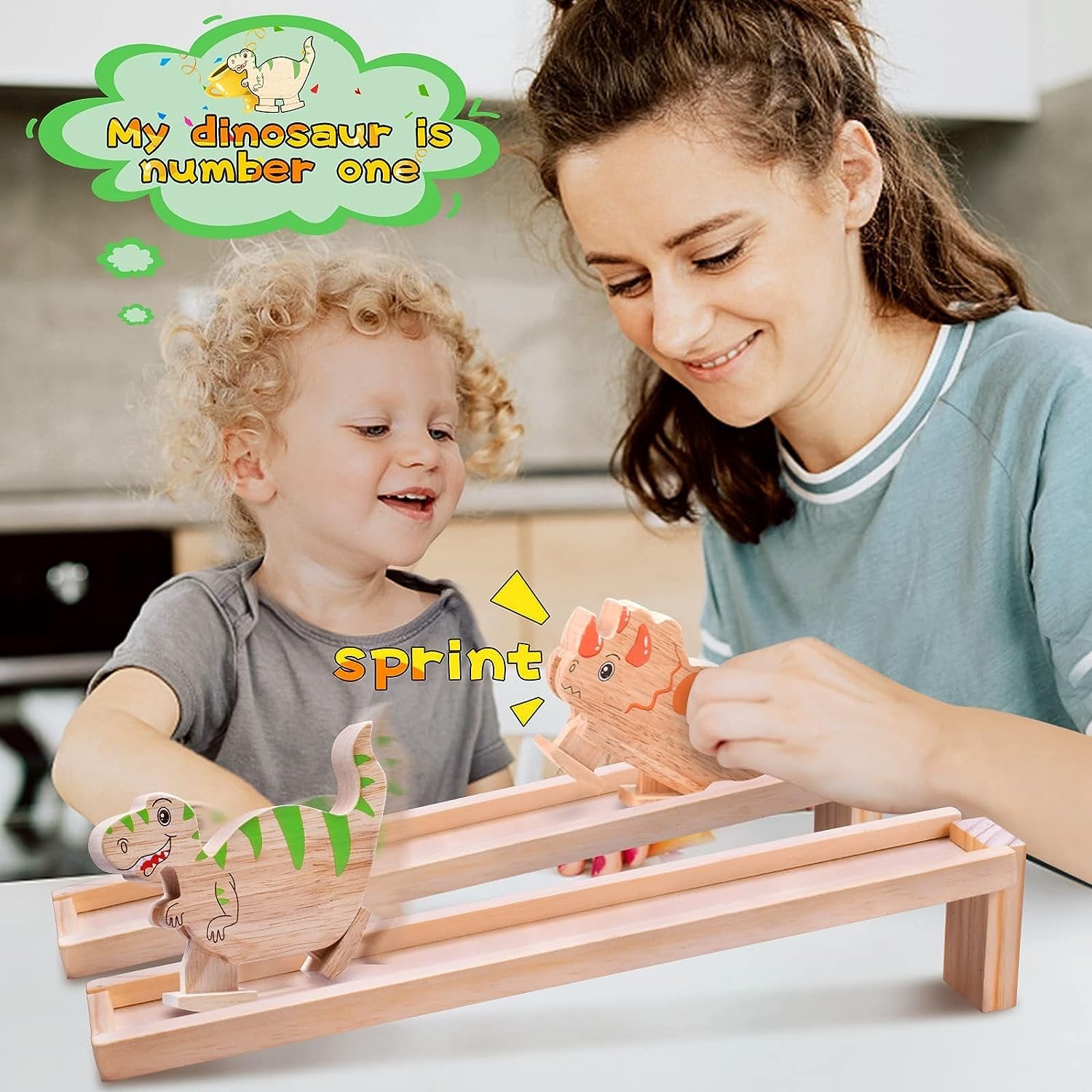 Drewniana Rampa Dla Dzieci Animal Toys 2-Pack