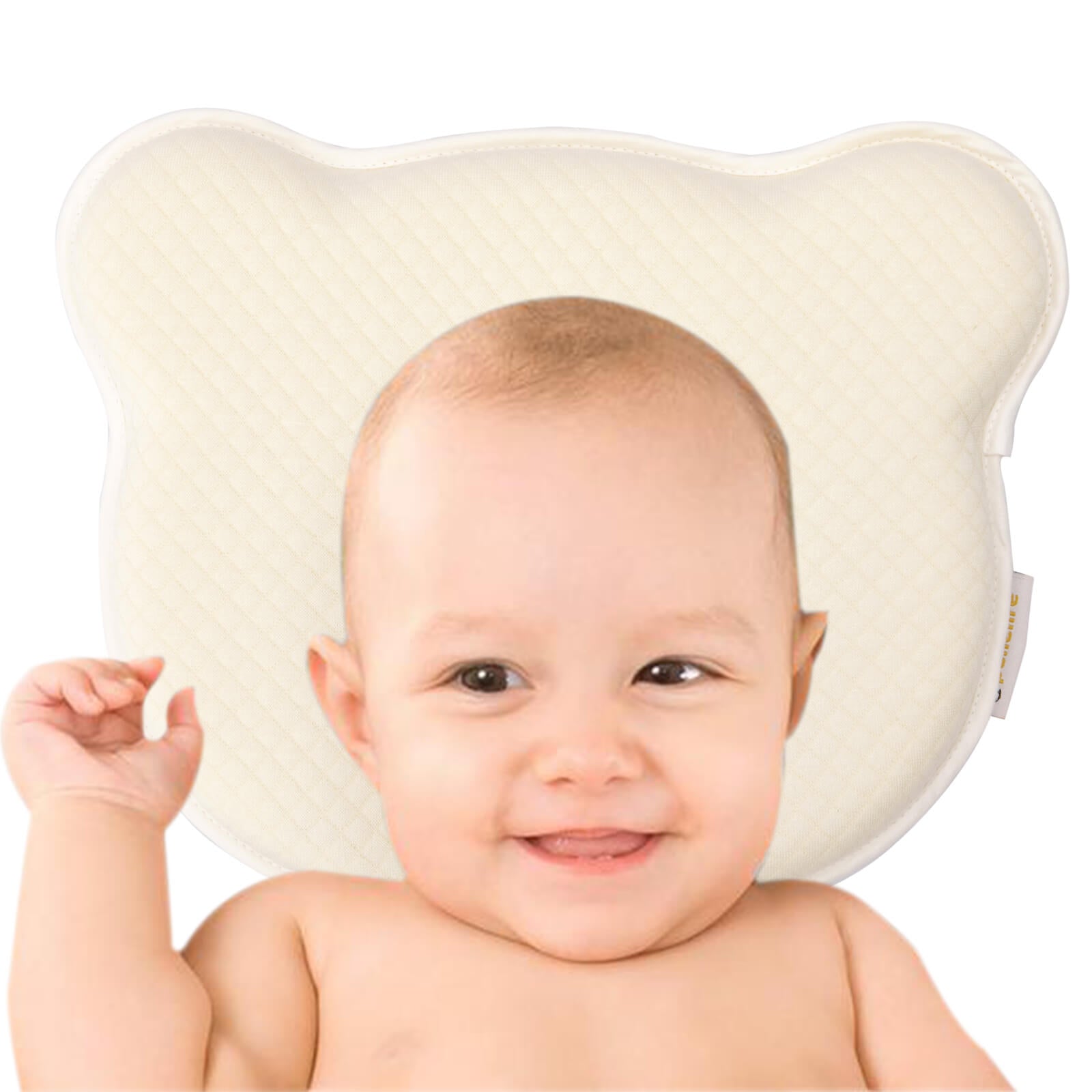 Miękka poduszka kształtująca głowę z pianki memory dla niemowląt z pokrowcem