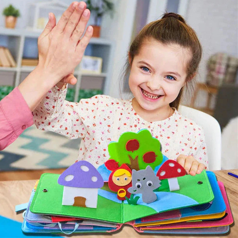 Tęczowa książka z filcu Montessori Toys