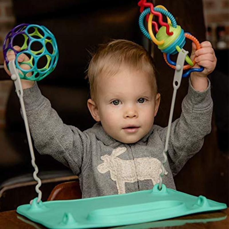 Silikonowa Podkładka Ssąca Dla Niemowląt I Małych Dzieci z 4 Regulowanymi Paskami Do Mocowania Zabawek - Pellelife