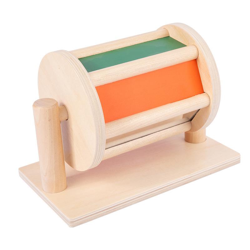 Drewniany Bębenek Tekstylny Dla Dzieci Zabawki Edukacyjne Montessori