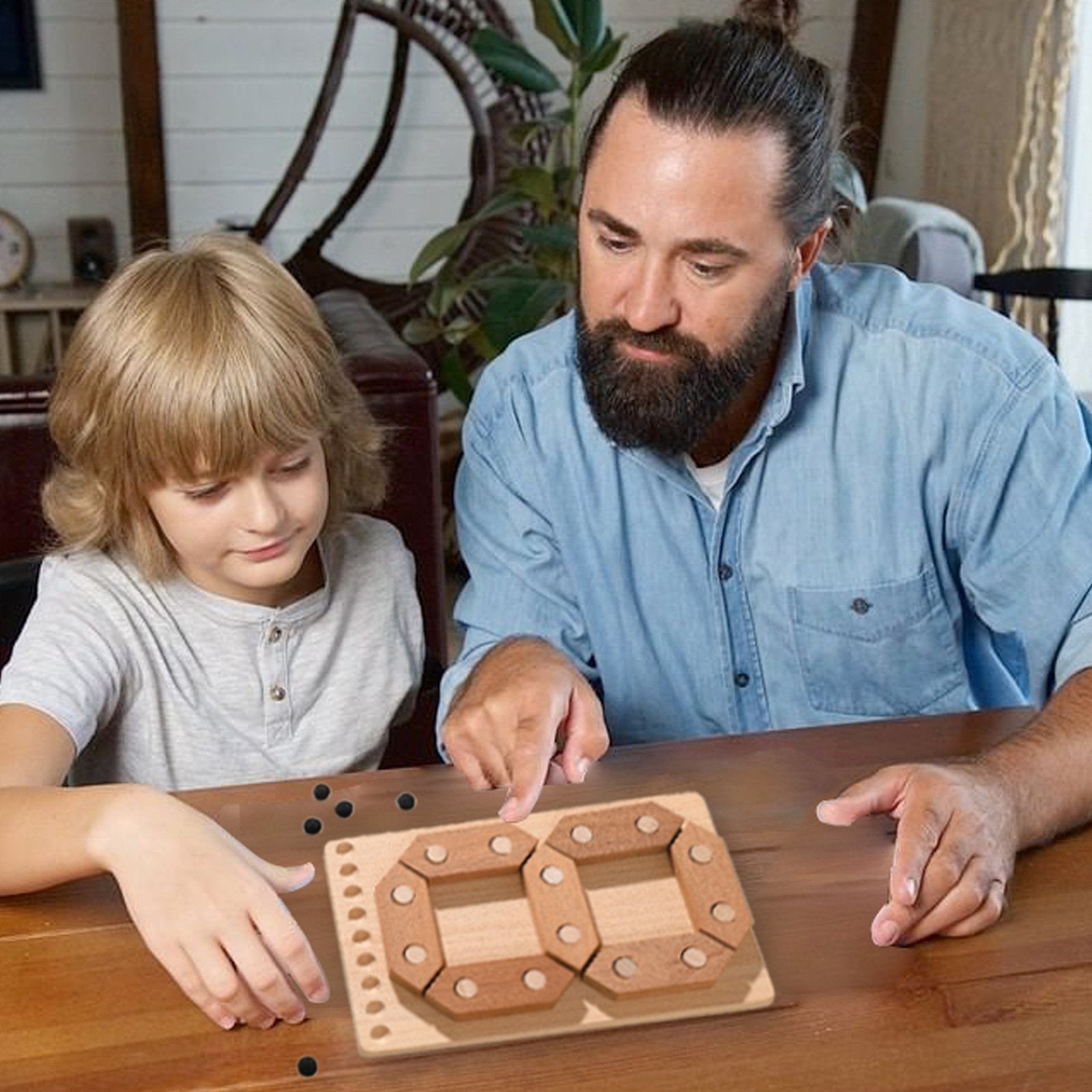 Dzieciństwo Montessori Edukacja Drewniana Puzzle Liczba