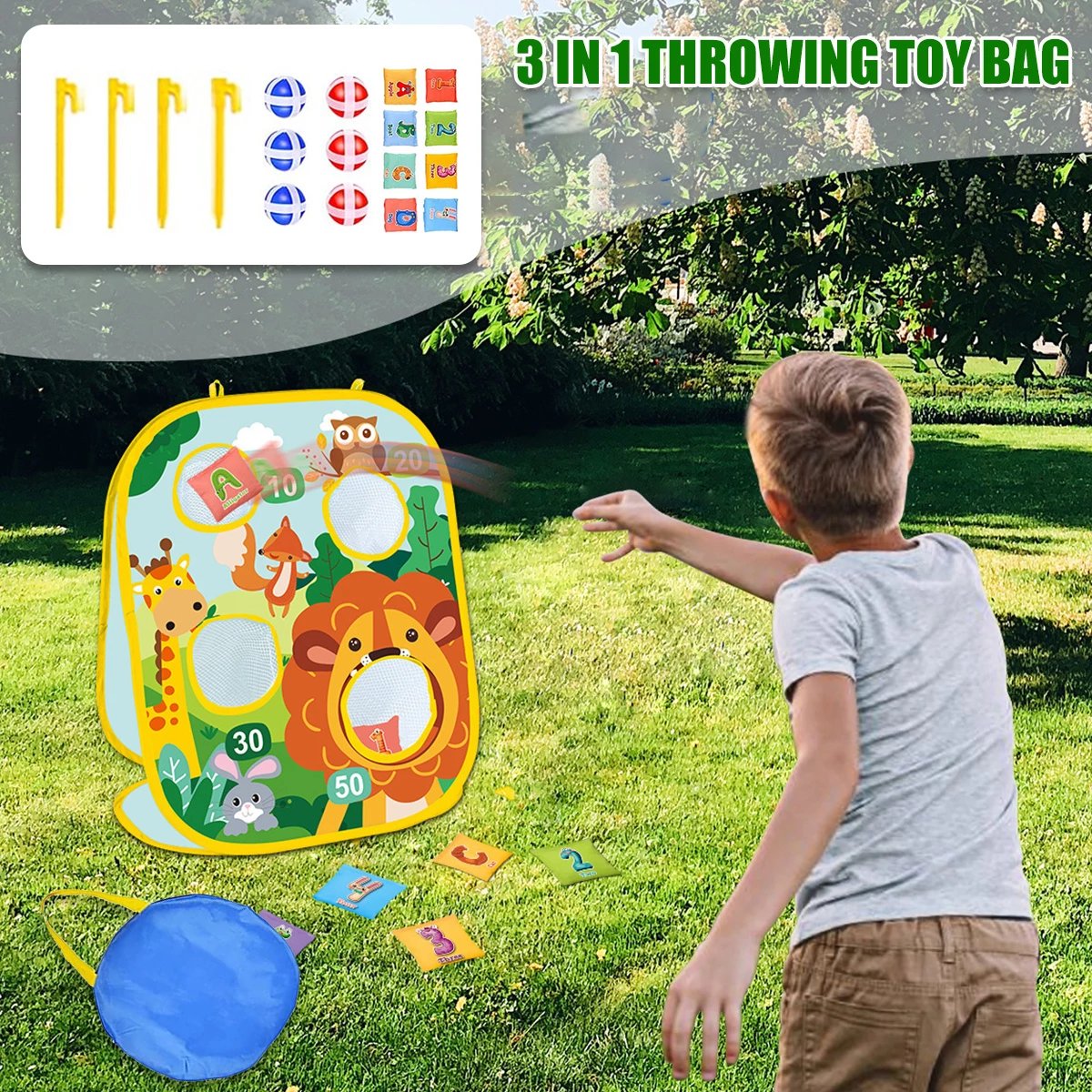 Dzieci 3 W 1 Bean Bag Rzucając Zabawki Gry