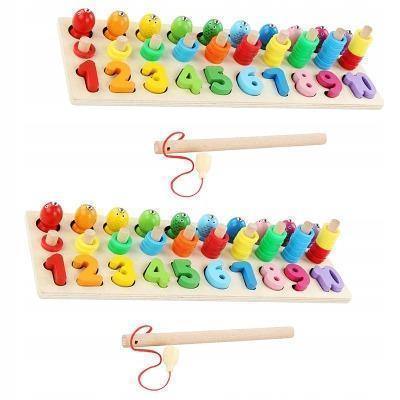 2 Drewniane Zabawki WęDkarskie Dla Dzieci - Pellelife