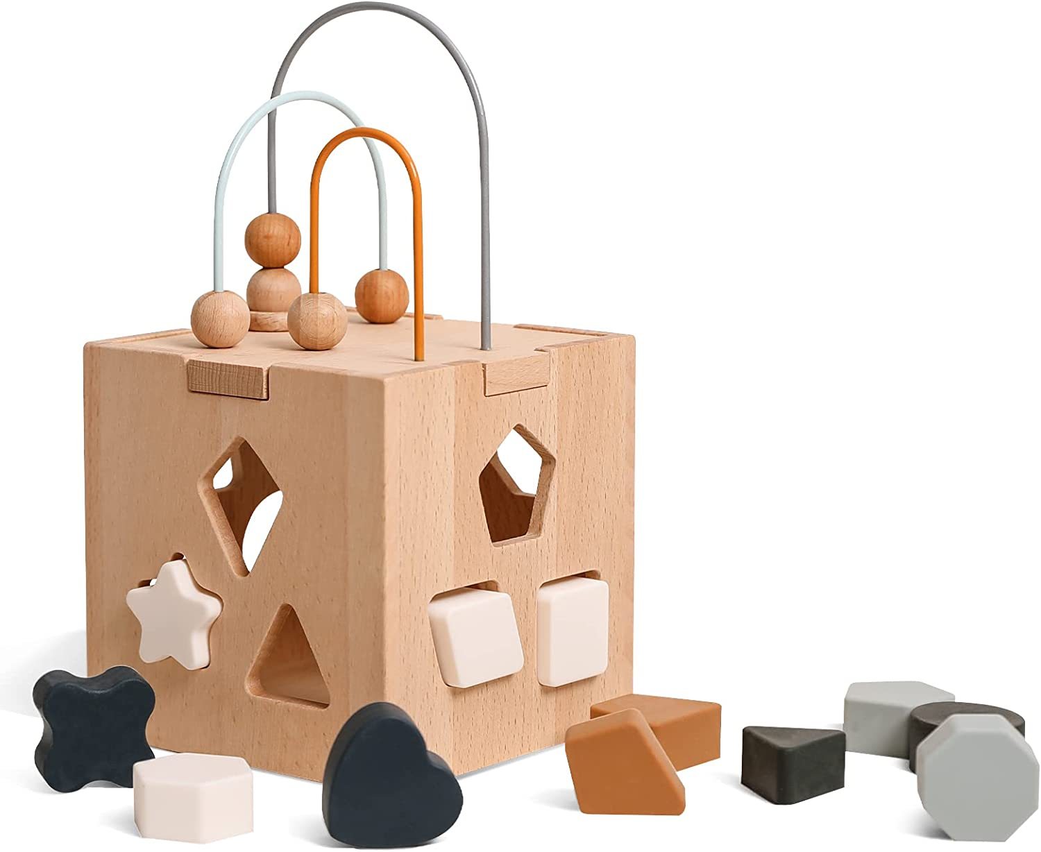 Drewniana Kostka Aktywności Montessori Zabawki Do Wczesnej Edukacji