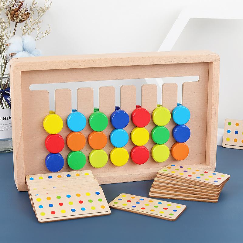 Drewniane Zabawki Dla Dzieci Do Klasyfikowania Kolorów