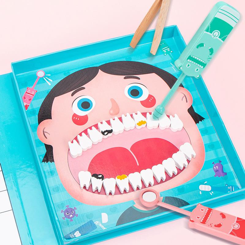 Drewniana Zabawka Symulacyjna Dentysta Dla Dzieci