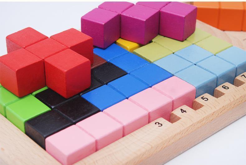 Kolorowe Drewniane Puzzle Dla Dzieci - Pellelife