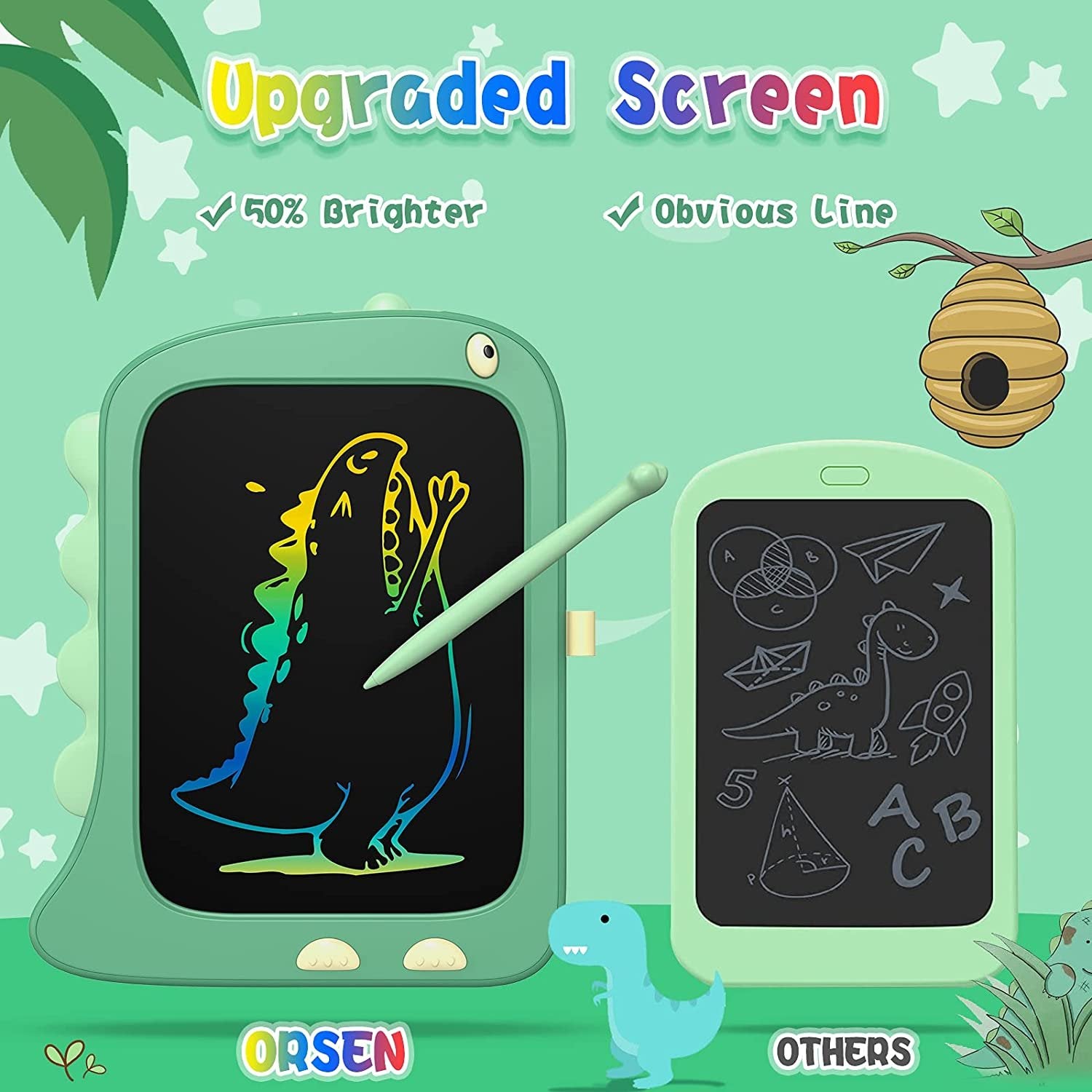 Dziecięca Tablica Do Rysowania Dinozaurów LCD