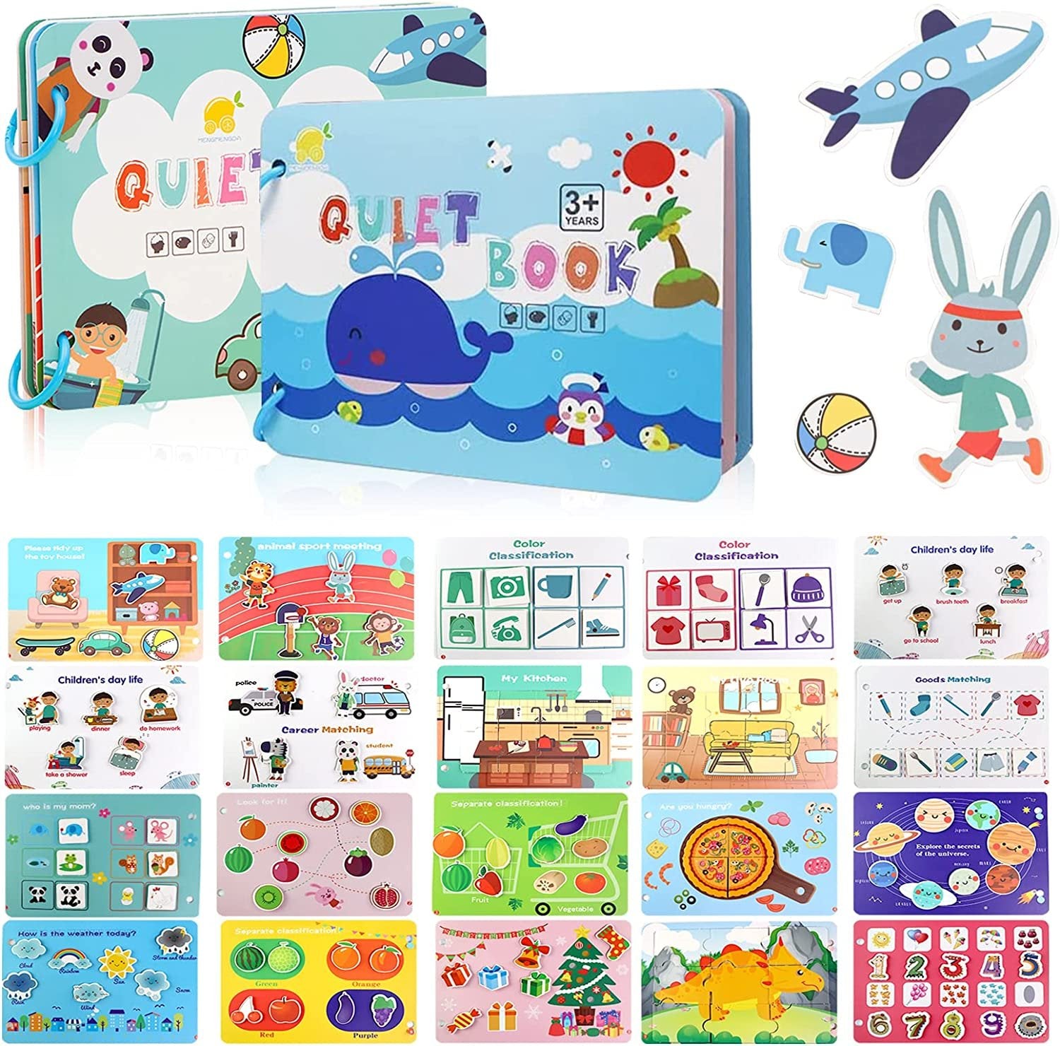 Montessori Busy Book Dla Dzieci (2 Tematy)