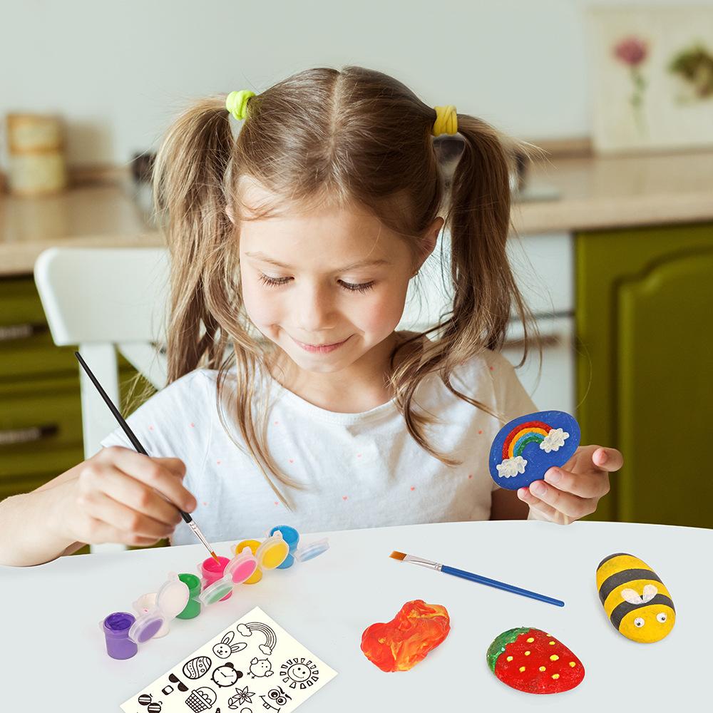Zestaw Zabawek Dla Dzieci Do Malowania Kamieniami DIY