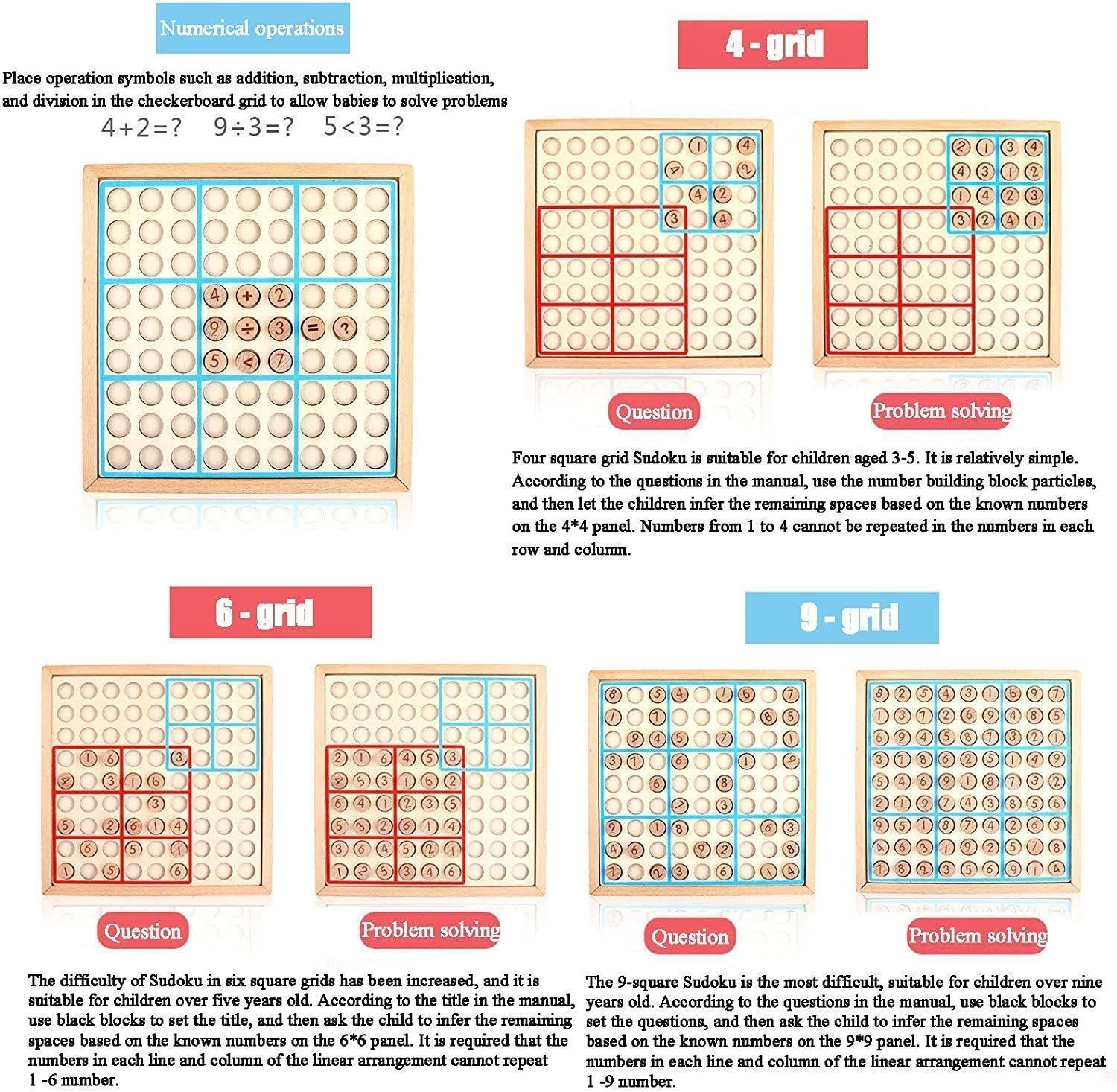 Zabawka Sudoku Dla Dzieci 4 W 1 - pellelife