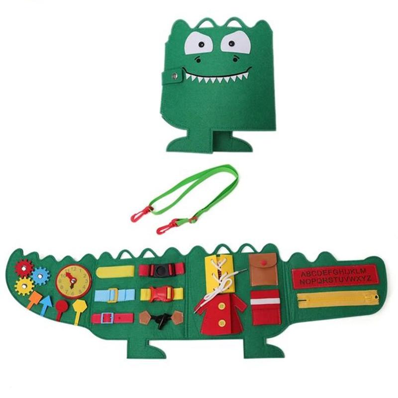 Krokodyl Nauka Ubierania Montessori Zajęta Tablica