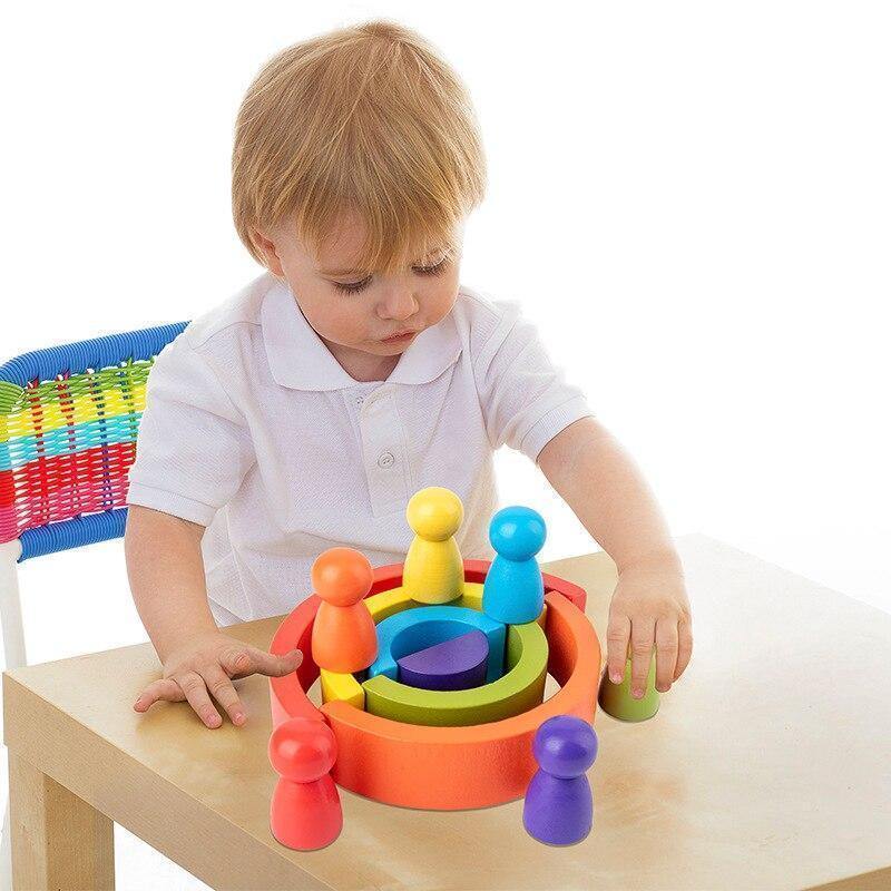 Drewniane Zabawki Montessori Edukacja TęCza - Pellelife