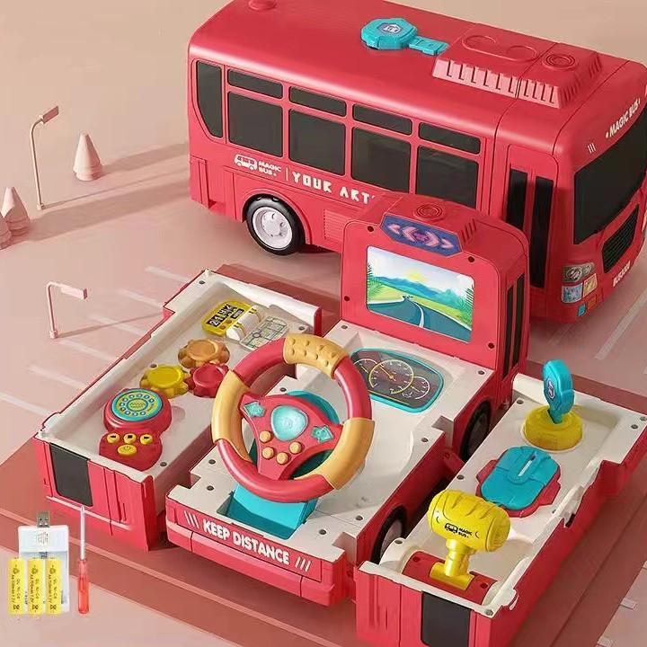 Wielofunkcyjny Autobus Deformacyjny Dla Dzieci Z Kierownicą