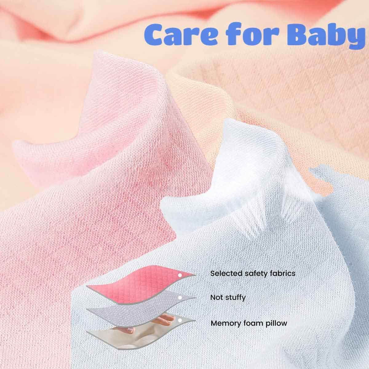 Miękka poduszka kształtująca głowę z pianki memory dla niemowląt z pokrowcem