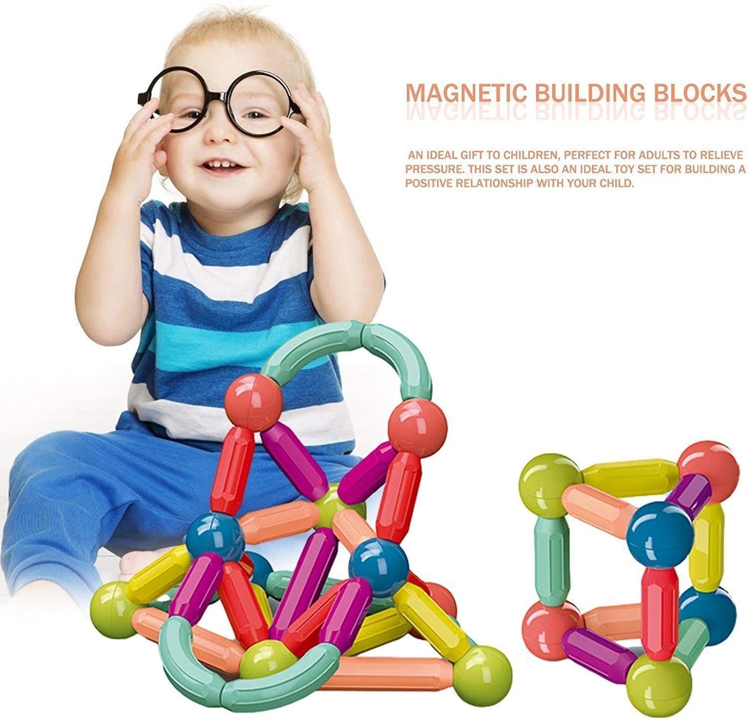 Magnetic 3D Building Sticks Toy 42 PCS - Pellelife