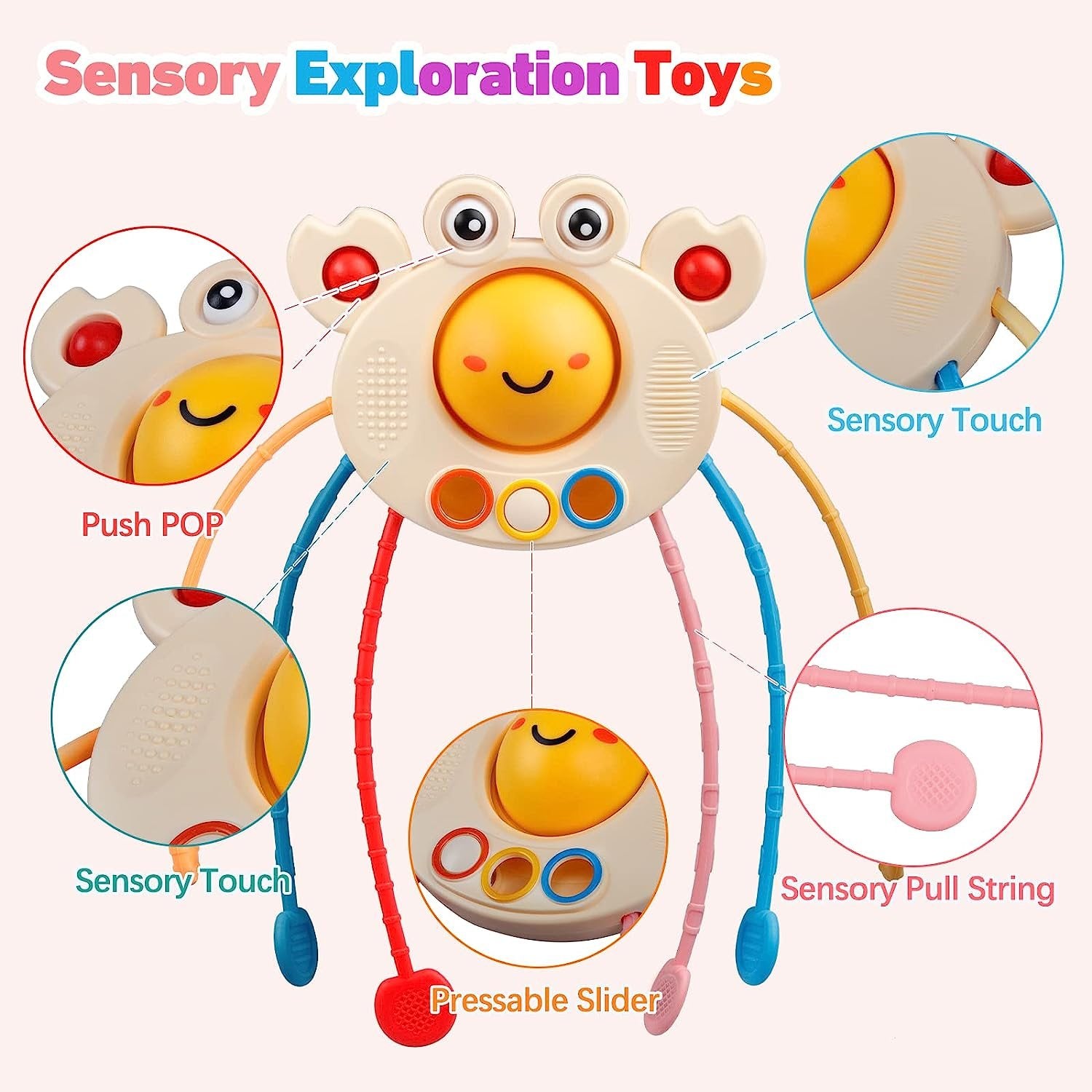 Sensoryczne Zabawki Linowe Dla Niemowląt Krab