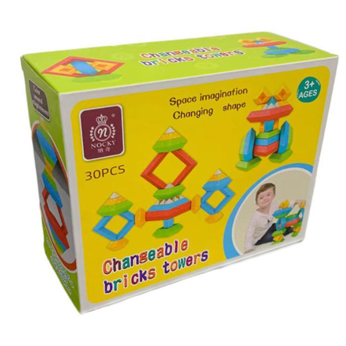 Klocki Dla Dzieci Variety Pyramid Stacking Blocks Toys 30pcs