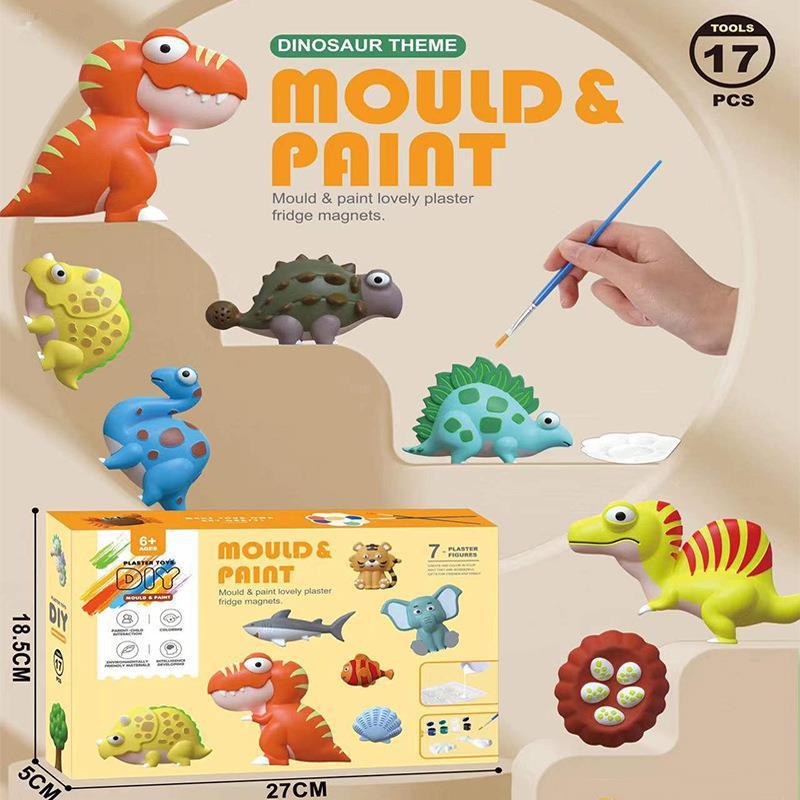 Zestaw zabawek do kolorowania gipsu dla dzieci DIY