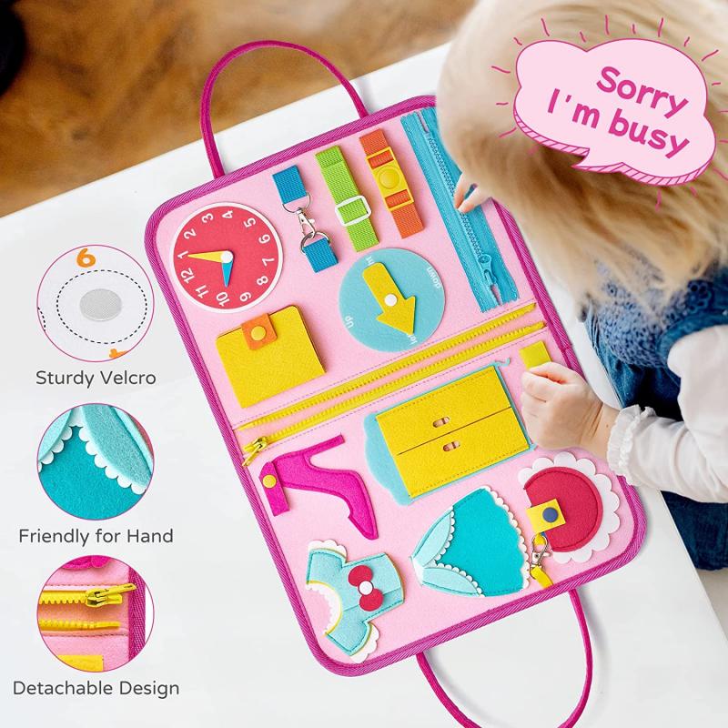 Dziecięca Wczesna Nauka Ubierania Montessori Busy Board